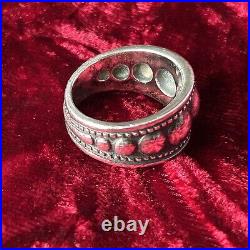 JAMES AVERY Ring Sterling Silver Retired Graduated Bead Band RARE