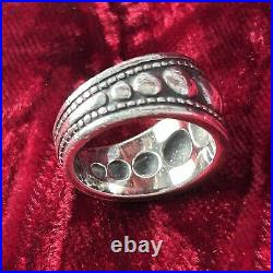 JAMES AVERY Ring Sterling Silver Retired Graduated Bead Band RARE