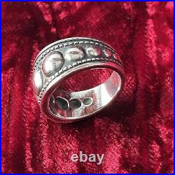 JAMES AVERY Ring Sterling Silver Retired Graduated Bead Band RARE