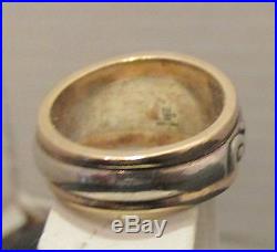 JAMES AVERY SCROLL FLEUR DE LIS RING 14K GOLD and STERLING SILVER Size 9.5