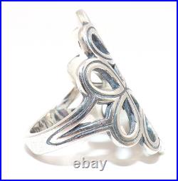 JAMES AVERY SIGNED Sterling Silver INFINITY Scroll CELTIC Knot RING SZ 8.5