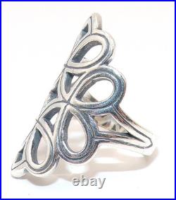JAMES AVERY SIGNED Sterling Silver INFINITY Scroll CELTIC Knot RING SZ 8.5
