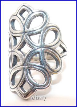 JAMES AVERY SIGNED Sterling Silver INFINITY Scroll CELTIC Knot RING SZ 8.5