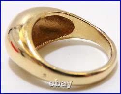 JAMES AVERY Signed 14K YELLOW GOLD Domed DOME RING SZ 8.25 & 10.4 GRAMS