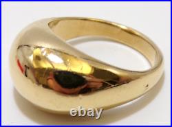 JAMES AVERY Signed 14K YELLOW GOLD Domed DOME RING SZ 8.25 & 10.4 GRAMS