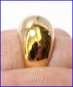 JAMES AVERY Signed 14K YELLOW GOLD Domed DOME RING SZ 8.25 & 10.4 GRAMS