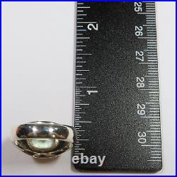 JAMES AVERY Sterling Silver & 14K 8.3g Sz 7 Regent Oval Aqua Spinel Ring #51774K