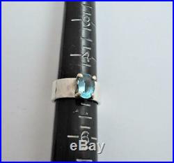 JAMES AVERY Sterling Silver, 14K Gold & Blue Topaz Julietta Ring Size 5