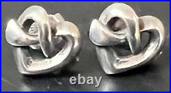 JAMES AVERY Sterling Silver 925 Love Heart Knot Ring Size 6.5 Post Earrings Set