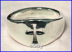 JAMES AVERY Sterling Silver 925 Wide Crosslet Unisex Cross Ring Size 12