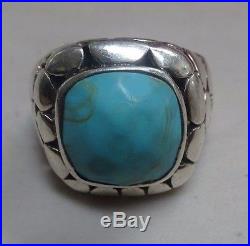 JAMES AVERY Sterling Silver & Blue Turquoise Ring Size 7 3/4