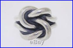 JAMES AVERY Sterling Silver Bold Lovers Knot Ring Size 7.5 16.7mm Wide