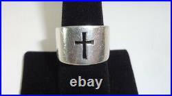 JAMES AVERY Sterling Silver Crosslet Cross Cutout Square Ring Size 8.25