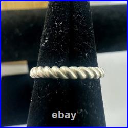 JAMES AVERY Sterling Silver Outline State of Texas Twisted Cable Ring RETIRED