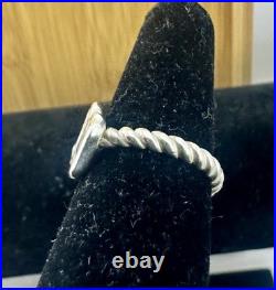 JAMES AVERY Sterling Silver Outline State of Texas Twisted Cable Ring RETIRED