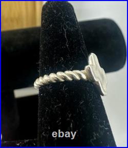 JAMES AVERY Sterling Silver Outline State of Texas Twisted Cable Ring RETIRED