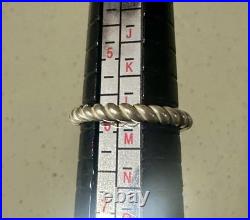 JAMES AVERY Sterling Silver Outline State of Texas Twisted Cable Ring RETIRED