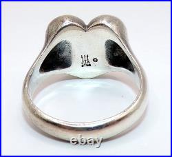 JAMES AVERY Sterling Silver RETIRED Scroll HEART Love Ring Sz 8 & 7 Gr