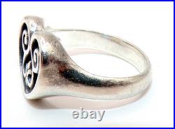 JAMES AVERY Sterling Silver RETIRED Scroll HEART Love Ring Sz 8 & 7 Gr