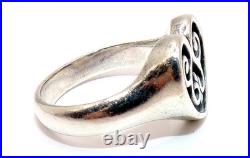 JAMES AVERY Sterling Silver RETIRED Scroll HEART Love Ring Sz 8 & 7 Gr