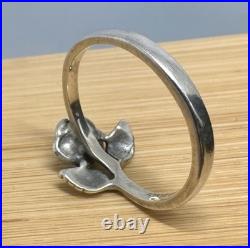 JAMES AVERY Sterling Silver Small Rose Ring & Cluster Rose Pendant Necklace Set