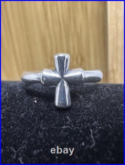 JAMES AVERY Sterling Silver St Teresa Cross Earrings & Ring Set RETIRED