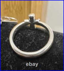 JAMES AVERY Sterling Silver St Teresa Cross Earrings & Ring Set RETIRED