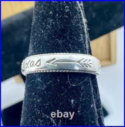JAMES AVERY Sterling Silver Texas My Texas Ring Texas Love SIZE 6.25 RETIRED