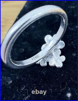 JAMES AVERY Sterling Silver Three Flowers Daisy Floral Cluster Ring RETIRED 7.5