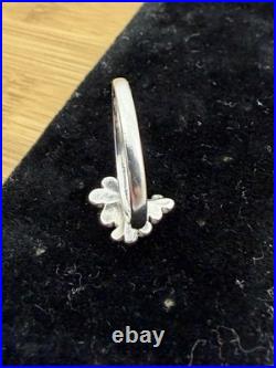 JAMES AVERY Sterling Silver Three Flowers Daisy Floral Cluster Ring RETIRED 7.5