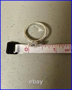 JAMES AVERY Sterling Silver Three Flowers Daisy Floral Cluster Ring RETIRED 7.5