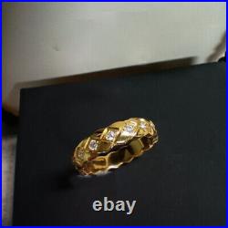 JAMES AVERY Women's Classic Gold geometric rhombus Crystal Ring Size 7 with box