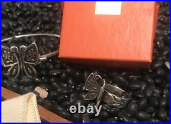 J. A. Sterling silver- MARIPOSA BUTTERFLY RING SIZE 8 & MATCHING RT Bracelet