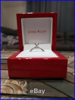 James Allen Diamond Engagement Ring 14k white gold twisted rope band