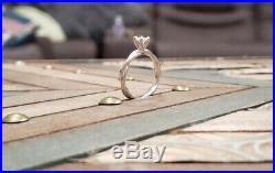 James Allen Diamond Engagement Ring 14k white gold twisted rope band