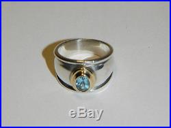 James AveryRetiredSterling Silver, 18k Gold, Blue Topaz Christina Ring Sz. 6