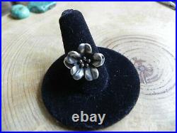 James AverySterling Silver & 14k FLOWER Ring size 8 Retired