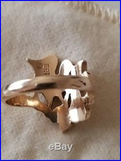James Avery 14K Dove in a Pear Tree Ring Size 6.25 RARE and Retired