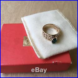 James Avery 14K Gold Adoree Ring With Emerald Size 8