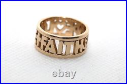 James Avery 14K Gold Faith Hope Love Ring/Band Size 6 Pre Owned