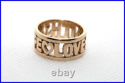 James Avery 14K Gold Faith Hope Love Ring/Band Size 6 Pre Owned