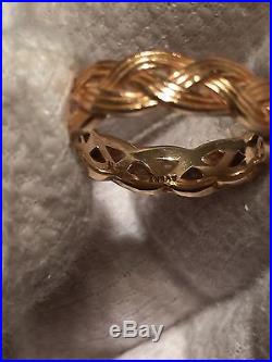 James Avery 14K Gold Friendship Ring Size 5