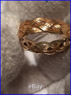 James Avery 14K Gold Friendship Ring Size 5