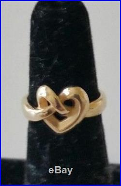 James Avery 14K Gold Heart Knot Ring Size 5