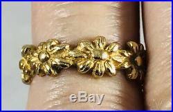 James Avery 14K Gold Margarita Daisy Ring 4.8 Grams Size 6.5