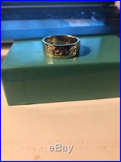 James Avery 14K Gold Retired Love Heart Band Ring Size 10