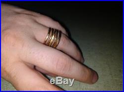 James Avery 14K Gold Stacked Hammered Ring