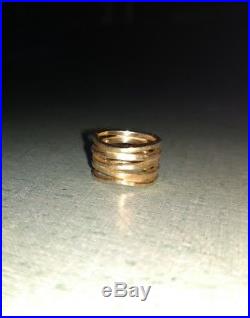 James Avery 14K Gold Stacked Hammered Ring