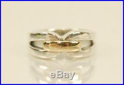 James Avery 14K Gold & Sterling Silver Enduring Bond Ring Size 6.25 Retired