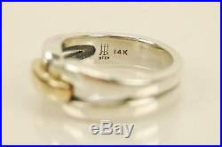 James Avery 14K Gold & Sterling Silver Enduring Bond Ring Size 6.25 Retired